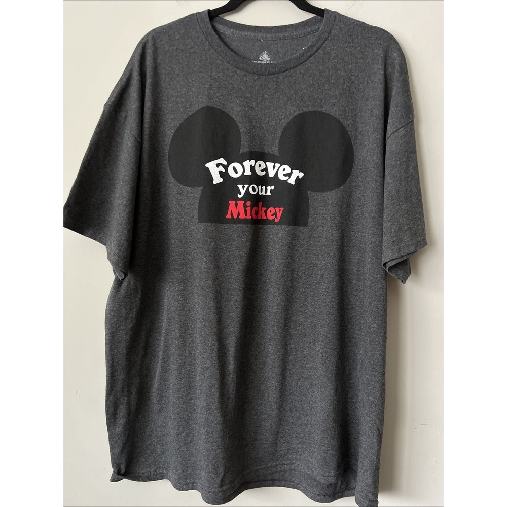 Disney Parks NWT Forever Your Mickey Shirt Tee Adult Size XXL Gray Honeymoon Men